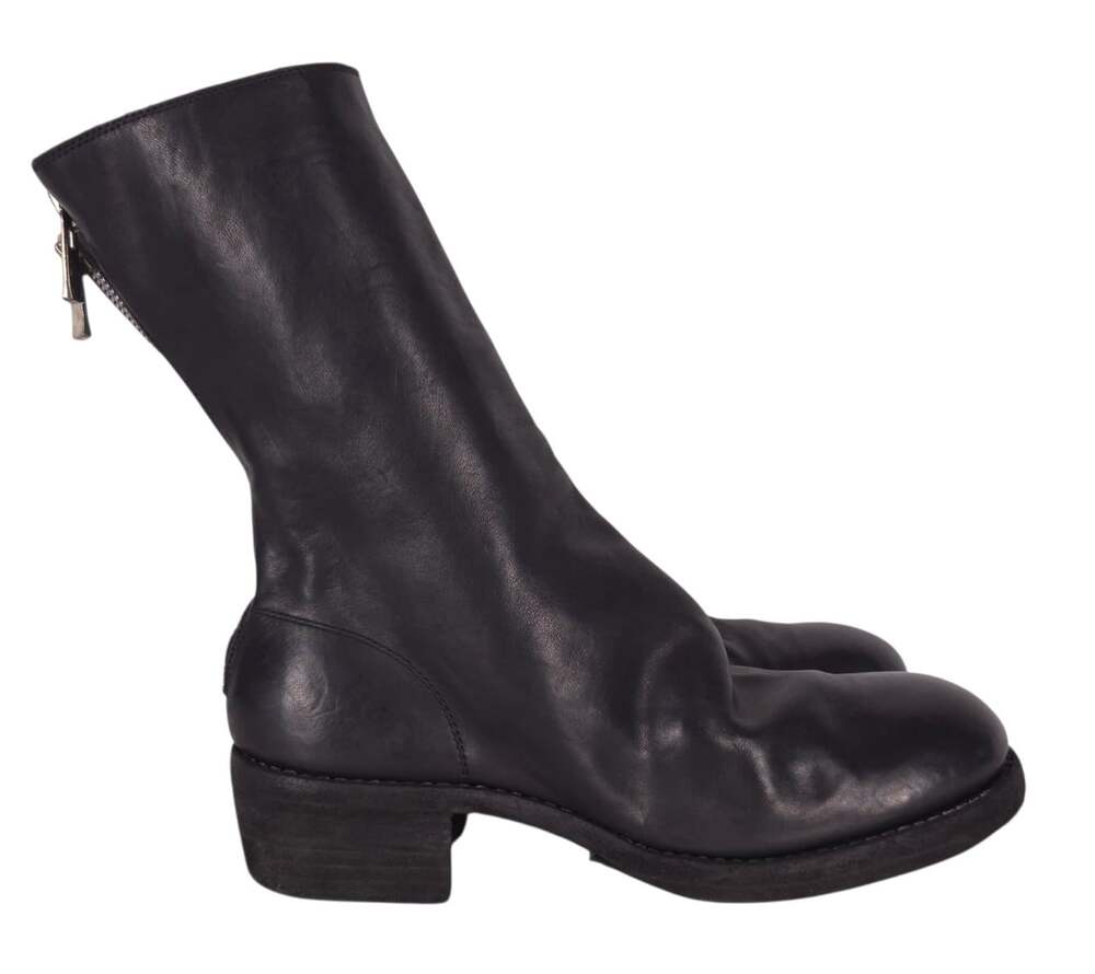 Guidi 788Z Horse Full Grain Back Zip Boots US 8 EU 41 Mens Black